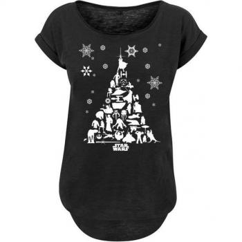 Damen T-Shirt Star Wars Christmas Tree