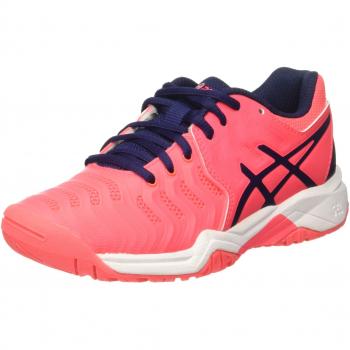 Asics Gel-Resolution 7 GS, Zapatillas de Deporte Unisex Niños, Verde (Lime Green/Black), 44.5 EU