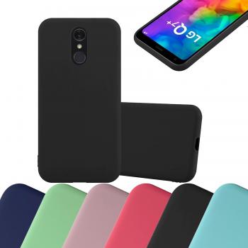 Couvre-Phone TPU couleur bleu Candy compatible LG Cadorabo Q7/Q7a/Q7+