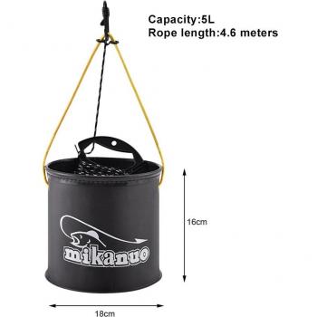 Seau pliable portable pour la voiture et le camping