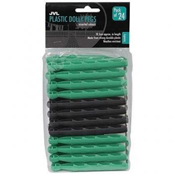 Weatherproof Minky 48‑Piece Pack of Colourful Clothes Pegs (24 each)