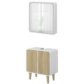 Mobili da Bagno Vicco Arla 2 Pezzi – Bianco Quercia