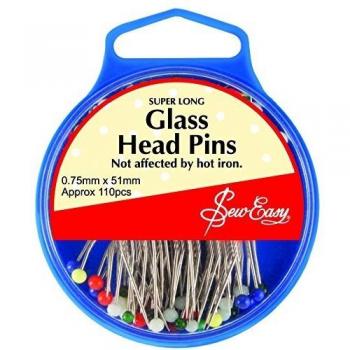 Sew Easy 2.04 Transparent Head Quilting Pins