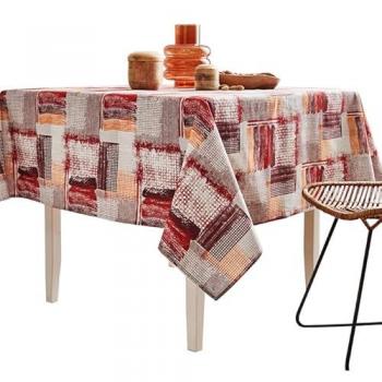 Nappe en Coton Rouge Enduit Acrylique