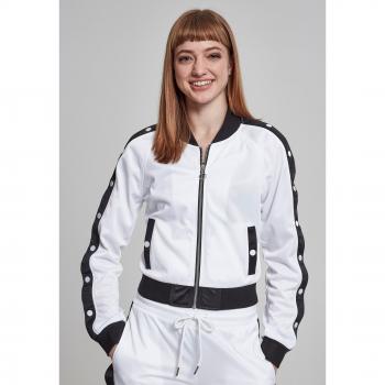 Urban Classics Women's Button Up Tra Jacket White/Black/White Size S