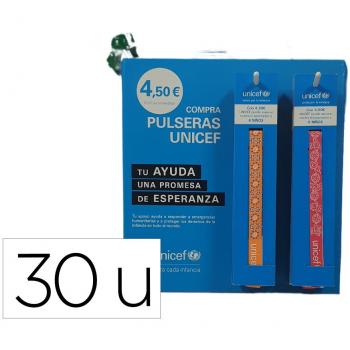 Bracelete UNICEF Expositor com 30 Unidades Diversas