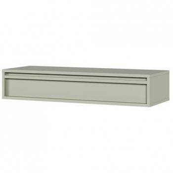 Console suspendue EVO 90 cm avec tiroir en bois d'ingénierie vert sauge