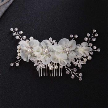 MOLANS Gold Alloy Hairpins with Crystal Beads
