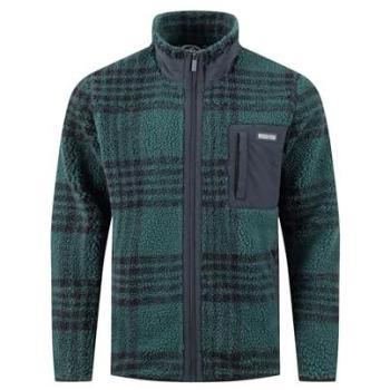 Green Lucian Full‑Zip Borg Fleece – Men’s Large