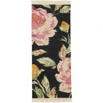 Alfombra Negra Kilim Karabaj 80x200