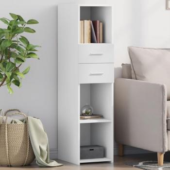 Credenza Bianca 30x42,5x124 cm in Legno Multistrato Vidaxl 119739