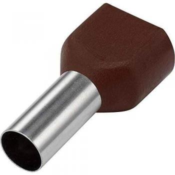 Embout Double dextrémité de câble TE160-14BL 2 x 16 mm² x 14 mm partiellement isolé Bleu 100 unités