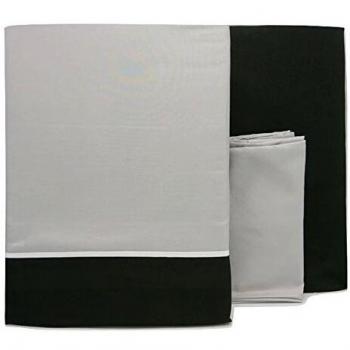 Sábanas Microfibra 3 Piezas Cama 135 Gris/Negro