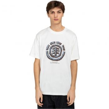 Logo de Árbol de Madera Element – Camiseta Blanca para Hombre