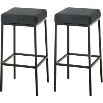 Tabouret de bar en tissu gris