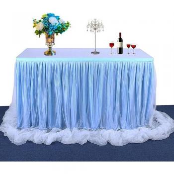 Falda de tul para mesa de fiesta 183x78cm
