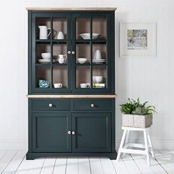 Elegant Bottle Green Display Cabinet