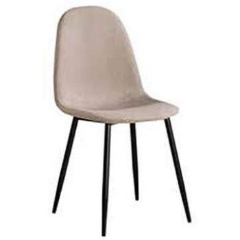 Casa Collection Sedia Alida, 54 cm Lunghezza, 45 cm Larghezza, 87 cm Altezza, Tessuto Taupe