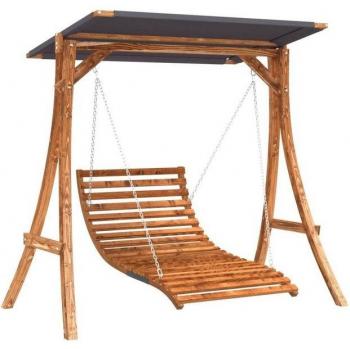 Toldo de Cama Baloiço em Abeto Mácio, Finura Teca
