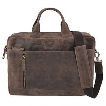 PRIDE&SOUL Aktentasche RAILY, Leder, braun, für 15 Laptops