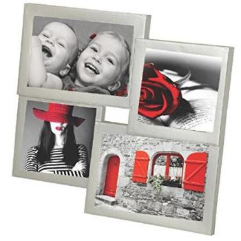 Cornice Portafoto 4 Posti Argento 28x26cm