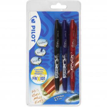 Frixion Pilot Trio Noir/Bleu/Rouge