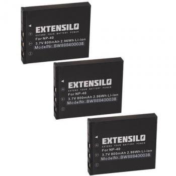 Batteries extérieures Fuji 3 x 800 mAh – modèle FinePix F‑700/710/810