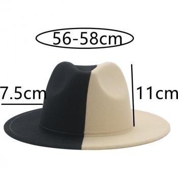 Chapeau de luxe en feutre patchwork 9,5 cm