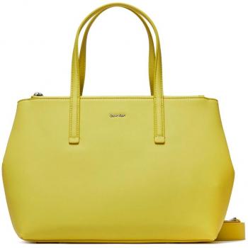 CK Must Tote Lederhandtasche in Gelb – Damen (K60K611441)