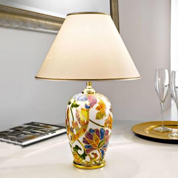 Lámpara de mesa Damasco con baño de oro 24 quilates