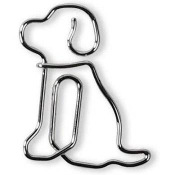 Klipsies Hund Büroklammer Set – 15 Silber