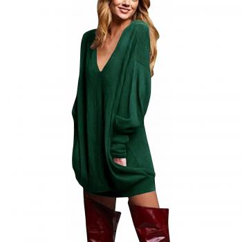 Zanzea Pull Femme Hiver Grand Taille Chemise à Manches Longues Tunique Casual Large Top Haut Sexy Col V 01,