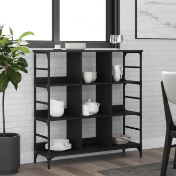 Vidaxl Black Sideboard 40.2x12.6x40.7 Engineered Wood