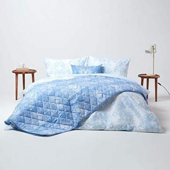 Couvre-lit Polycoton Bleu 200x200 cm