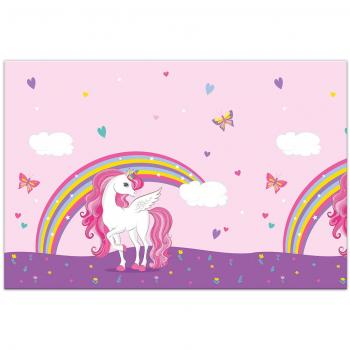 Tischdecke Einhorn Regenbogen 120×180 cm – Magni