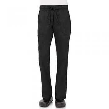 Pantalones de Chef para Mujer Chef Works A431-L, Color Negro