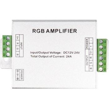 Amplificateur RGBW aluminium 12A 24A pour LED 5050 3528
