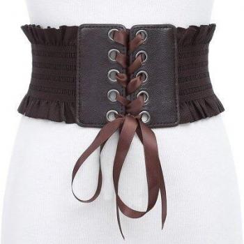 Cinturón Elegante para Mujeres en Negro, Elástico y Estilo Corsetado Ancho