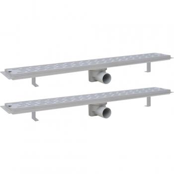 Caniveau Drain Linéaire pour Douche – 830 mm × 140 mm (2 pièces)