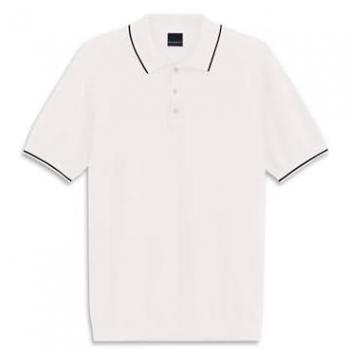 Strick Polo Kurzarm in Ecru – Weiche Textur, Zeitloses Design