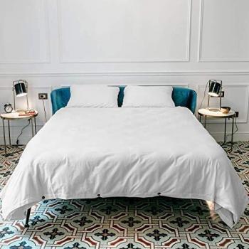 Housse de couette Tencel Naturel Blanc 90 cm