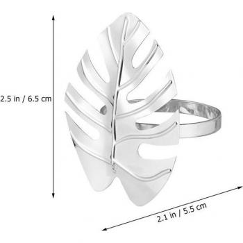 6pcs Monstera Leaf Napkin Buckles