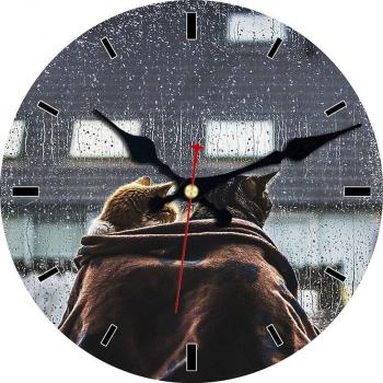 Large Silent Cat Tiger Wall Clock