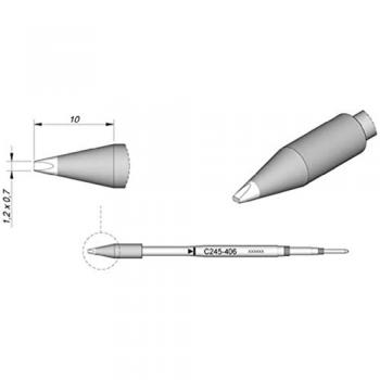 JBC Lötspitze Serie C245 Meißelform, C245406/1,2 x 0,7 mm, gerade