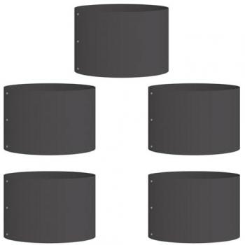 Pots de fleurs en acier noir