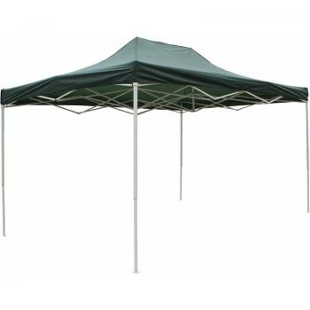 Auvent de jardin Milani Home 3x4,5 m en acier et polyester vert Lavinia
