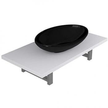 Set Mobili da Bagno 2 pz Ceramica Bianco cod mxl 95347
