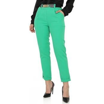 Short droit à ceinture amovible en maillons, tissu élastique arrière