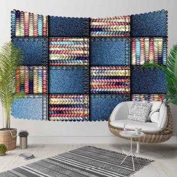 Arte de Pared Bohemio con Diseño de Jeans Patchwork