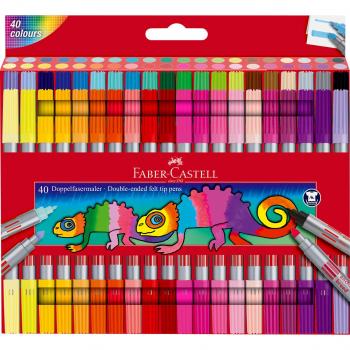 Bolígrafo Faber-Castell Dual Fiber 40 Unidades